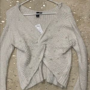 White pearl sweater